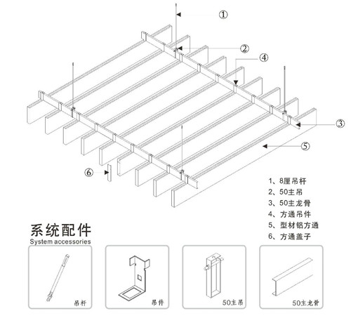 鋁方通吊頂間距多少合適 鋁方通吊頂安裝方法